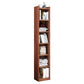 Closed Wooden Bookshelf Modern Home Living Room Corner Bookcase 11.8"L x 9.4"W x 70.9"H Walnut Drawer Not Included Clearhalo 'Bookcases' 'furn' 'furn_bookcases' 'Furniture' 'Office Furniture' 5537923