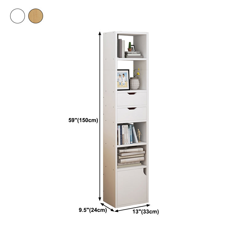 Closed Wooden Bookshelf Modern Home Living Room Corner Bookcase Clearhalo 'Bookcases' 'furn' 'furn_bookcases' 'Furniture' 'Office Furniture' 5537928