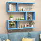 Contemporary Style Geometric Bookshelf, 3-shelf Engineered Wood Bookcase, 29.5" H