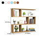 Contemporary Style Geometric Bookshelf, 3-shelf Engineered Wood Bookcase, 29.5" H