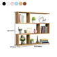 Contemporary Style Geometric Bookshelf, 3-shelf Engineered Wood Bookcase, 29.5" H