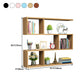 Contemporary Style Geometric Bookshelf, 3-shelf Engineered Wood Bookcase, 29.5" H