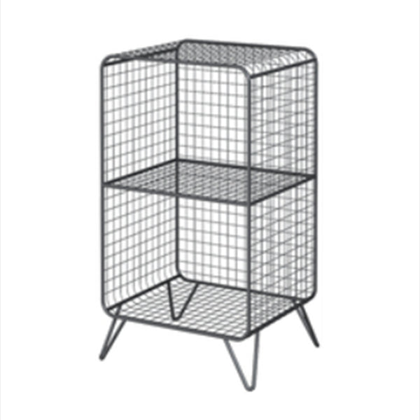 Nordic Metal Closed Back Bookcase Rectangle Storage Bookshelf