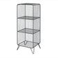 Nordic Metal Closed Back Bookcase Rectangle Storage Bookshelf