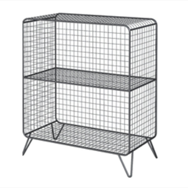 Nordic Metal Closed Back Bookcase Rectangle Storage Bookshelf