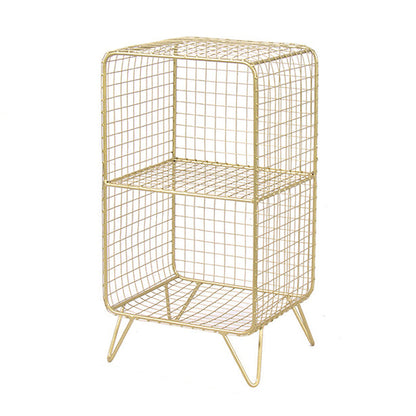 Nordic Metal Closed Back Bookcase Rectangle Storage Bookshelf