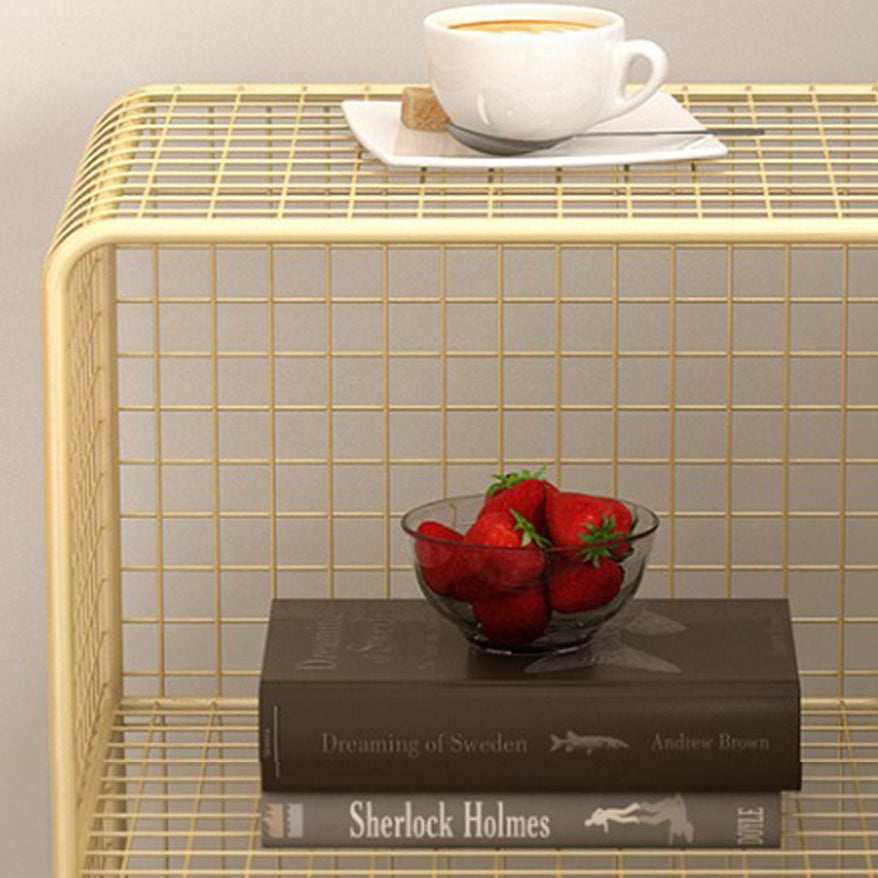 Nordic Metal Closed Back Bookcase Rectangle Storage Bookshelf