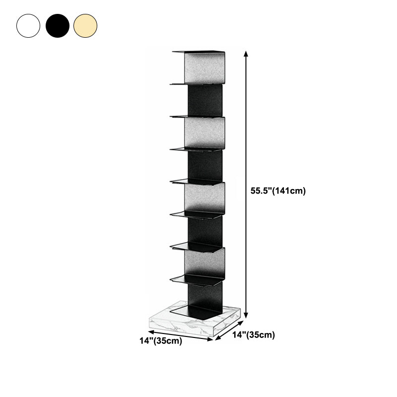 Geometric Metal Storage Bookcase Modern Home Office Bookshelf