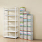 Steel Bookshelf, Multi Tiers Contemporary Bookcase for Home Office, 12.5"W.
