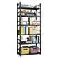 Steel Bookshelf, Multi Tiers Contemporary Bookcase for Home Office, 12.5"W.