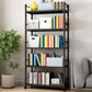 Steel Bookshelf, Multi Tiers Contemporary Bookcase for Home Office, 12.5"W.
