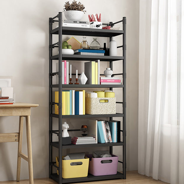 Steel Bookshelf, Multi Tiers Contemporary Bookcase for Home Office, 12.5"W.