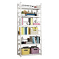 Steel Bookshelf, Multi Tiers Contemporary Bookcase for Home Office, 12.5"W.