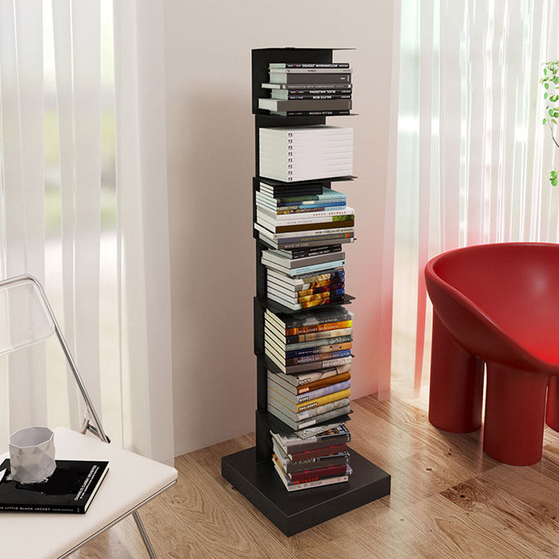 Zeitgenössischer 13.77 "Breites geometrisches Buchregal Iron Home Bücherregal