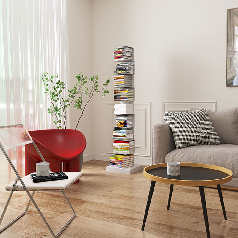 Zeitgenössischer 13.77 "Breites geometrisches Buchregal Iron Home Bücherregal