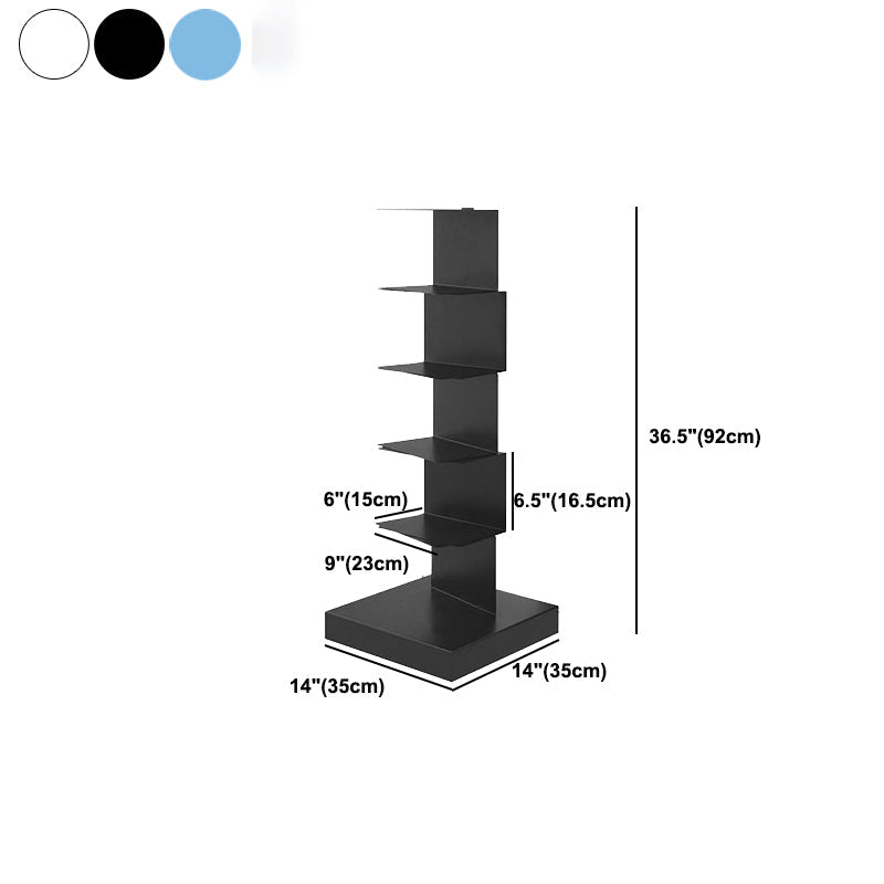 Zeitgenössischer 13.77 "Breites geometrisches Buchregal Iron Home Bücherregal