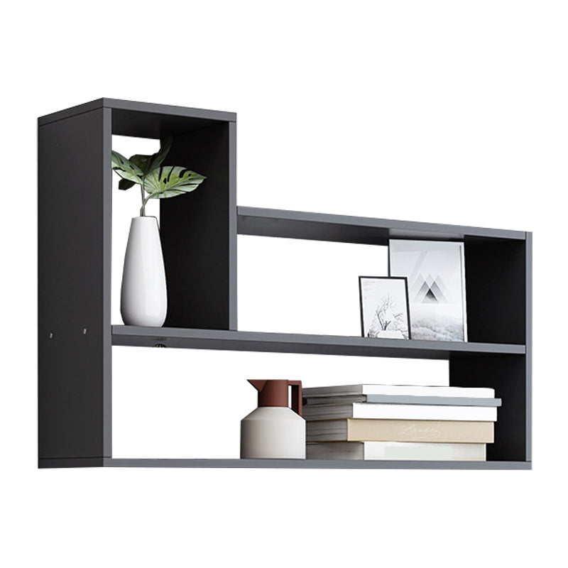 Modern Engineered Wood Bookcase, Geometric Bookshelf for Any Room Black Clearhalo 'Bookcases' 'furn' 'furn_bookcases' 'Furniture' 'Office Furniture' 5538203