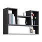 Modern Engineered Wood Bookcase, Geometric Bookshelf for Any Room 35.4"L x 7.9"W x 29.5"H Black Clearhalo 'Bookcases' 'furn' 'furn_bookcases' 'Furniture' 'Office Furniture' 5538205