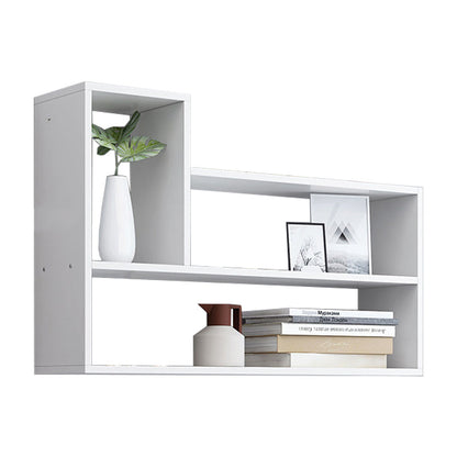 Modern Engineered Wood Bookcase, Geometric Bookshelf for Any Room White Clearhalo 'Bookcases' 'furn' 'furn_bookcases' 'Furniture' 'Office Furniture' 5538207