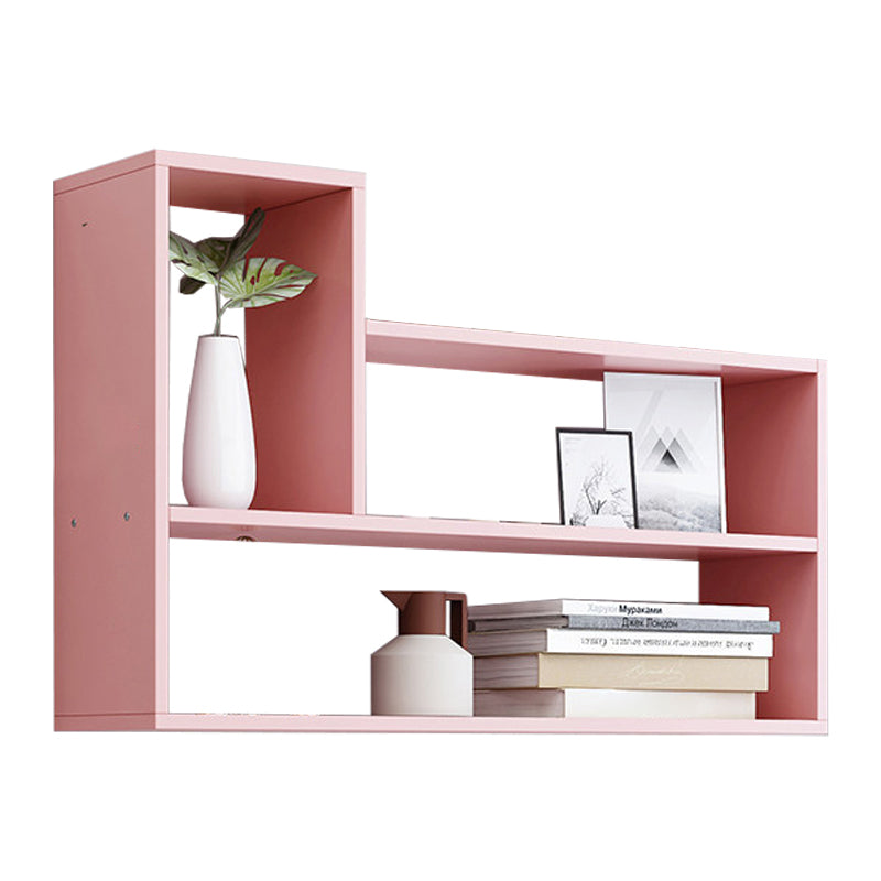 Modern Engineered Wood Bookcase, Geometric Bookshelf for Any Room Pink Clearhalo 'Bookcases' 'furn' 'furn_bookcases' 'Furniture' 'Office Furniture' 5538211