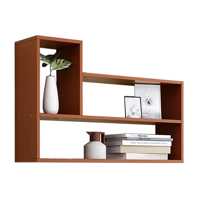 Modern Engineered Wood Bookcase, Geometric Bookshelf for Any Room Walnut Clearhalo 'Bookcases' 'furn' 'furn_bookcases' 'Furniture' 'Office Furniture' 5538226