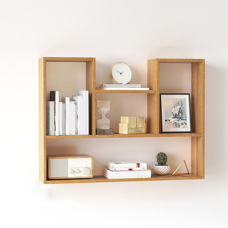 Modern Wooden Bookcase, Geometric Bookshelf for Any Room, 25.5" H X 8" W