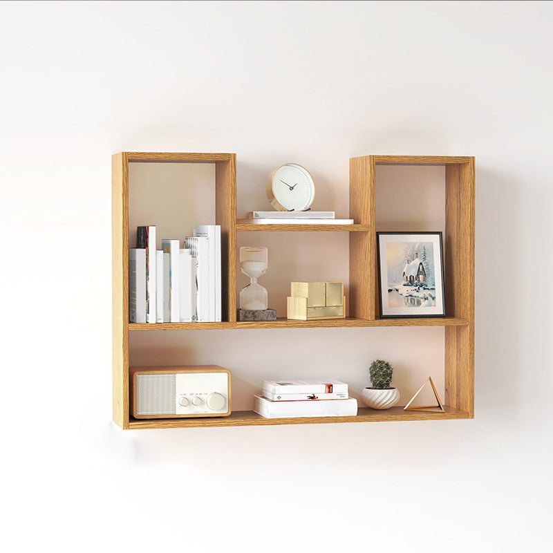 Modern Wooden Bookcase, Geometric Bookshelf for Any Room, 25.5" H X 8" W