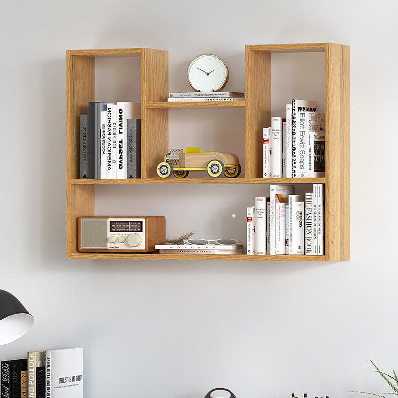 Modern Wooden Bookcase, Geometric Bookshelf for Any Room, 25.5" H X 8" W