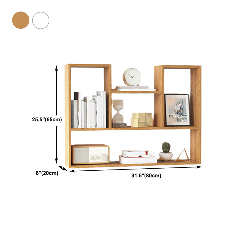 Modern Wooden Bookcase, Geometric Bookshelf for Any Room, 25.5" H X 8" W