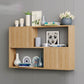 Modern Engineered Wood Bookcase, Geometric Bookshelf for Any Room, 25.5" H