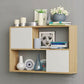 Modern Engineered Wood Bookcase, Geometric Bookshelf for Any Room, 25.5" H