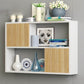 Modern Engineered Wood Bookcase, Geometric Bookshelf for Any Room, 25.5" H