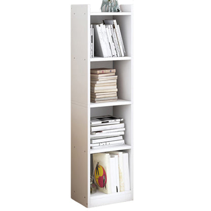 Closed Wooden Bookshelf Modern Minimalist Home Corner Bookcase 12.9"L x 11.8"W x 48.8"H White Cabinet Not Included