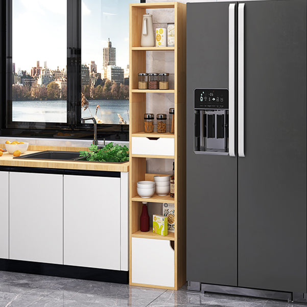 Estantería de madera cerrada estantería de esquina de casa minimalista moderna