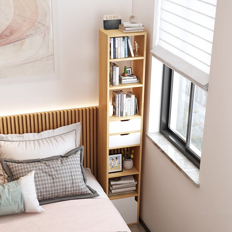 Estantería de madera cerrada estantería de esquina de casa minimalista moderna