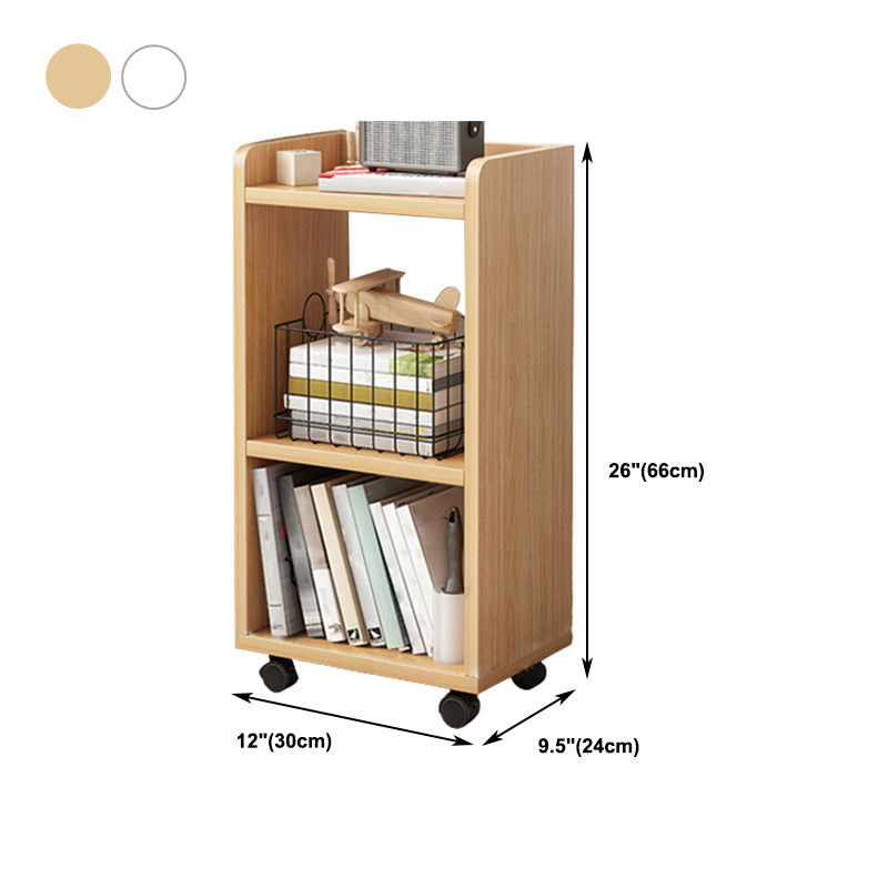9.44" Wide Home Standard Bookshelf Modern Wood Movable Shelf