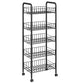 Steel Bookshelf, Multi Tiers Contemporary Bookcase for Home Office