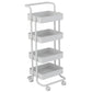 Steel Bookshelf, Multi Tiers Contemporary Bookcase for Home Office