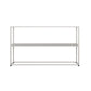 Contemporary Iron Console Table with Storage Shelf and Frame Base