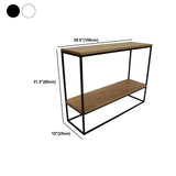 Tavolo della console rettangolo di legno di mezza secolo moderno tavolo di accento di cornice per la cornice