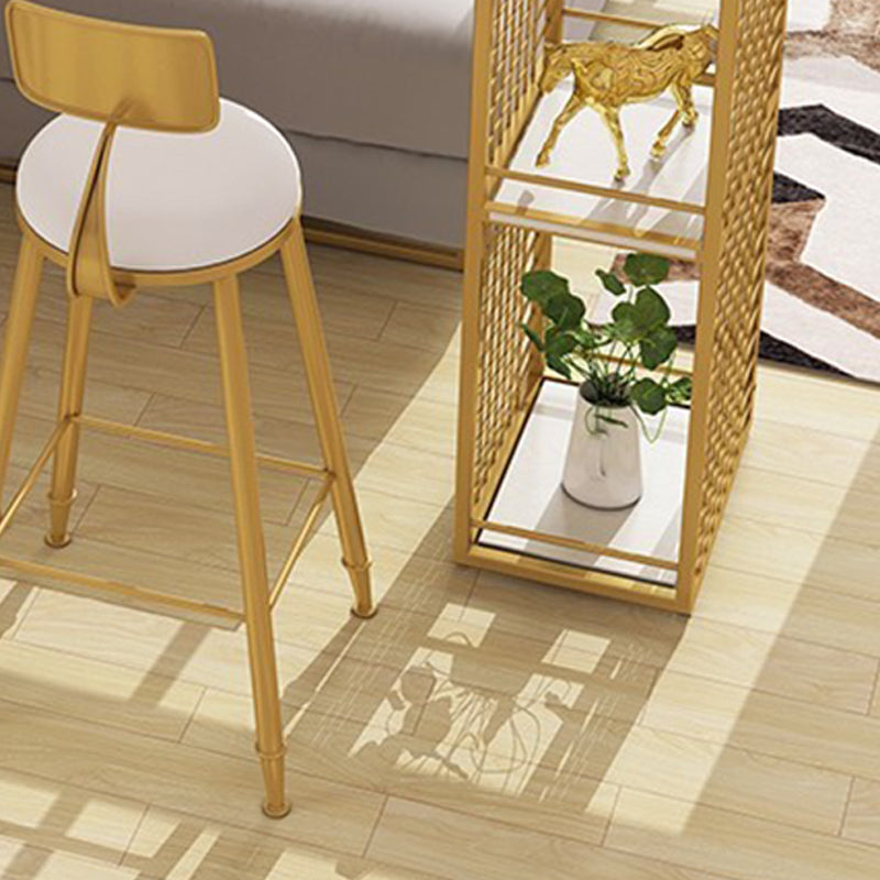 Table de bar supérieur en marbre rectangle table de pub glam avec base en métal