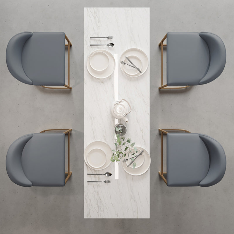 Sintered Stone Top Rectangle Bar Table Luxurious Pub Table with Double Pedestal Clearhalo 'Bar Furniture' 'Bar Tables' 'bar_tables' 'furn' 'furn_bar_tables' 'Furniture' 'Kitchen & Dining Furniture' 5541764