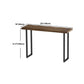 Dark Brown Pine Wood Top Bar Table Industrial Metal Frame Pub Table