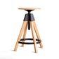 Contemporary Adjustable Height Bar Stool Rubberwood Solid Wood Bar Stool Clearhalo 'Bar Furniture' 'Bar Stools' 'bar_stools' 'furn' 'furn_bar_stools' 'Furniture' 'Kitchen & Dining Furniture' 5542045
