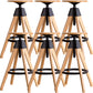 Contemporary Adjustable Height Bar Stool Rubberwood Solid Wood Bar Stool Wood 6 Piece Set Bar Stool(30"H) Clearhalo 'Bar Furniture' 'Bar Stools' 'bar_stools' 'furn' 'furn_bar_stools' 'Furniture' 'Kitchen & Dining Furniture' 5542049