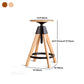 Contemporary Adjustable Height Bar Stool Rubberwood Solid Wood Bar Stool Clearhalo 'Bar Furniture' 'Bar Stools' 'bar_stools' 'furn' 'furn_bar_stools' 'Furniture' 'Kitchen & Dining Furniture' 5542058