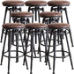 Industrial Metal Barstool Leather Counter Stool in Matte Finish for Home Dark Brown Backless 8 Piece Set Clearhalo 'Bar Furniture' 'Bar Stools' 'bar_stools' 'furn' 'furn_bar_stools' 'Furniture' 'Kitchen & Dining Furniture' 5542068