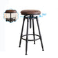 Industrial Metal Barstool Leather Counter Stool in Matte Finish for Home Clearhalo 'Bar Furniture' 'Bar Stools' 'bar_stools' 'furn' 'furn_bar_stools' 'Furniture' 'Kitchen & Dining Furniture' 5542074