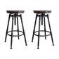 Industrial Metal Barstool Leather Counter Stool in Matte Finish for Home Brown Backless 2 Piece Set Clearhalo 'Bar Furniture' 'Bar Stools' 'bar_stools' 'furn' 'furn_bar_stools' 'Furniture' 'Kitchen & Dining Furniture' 5542082