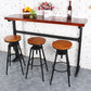 Industrial Metal Barstool Leather Counter Stool in Matte Finish for Home Clearhalo 'Bar Furniture' 'Bar Stools' 'bar_stools' 'furn' 'furn_bar_stools' 'Furniture' 'Kitchen & Dining Furniture' 5542084
